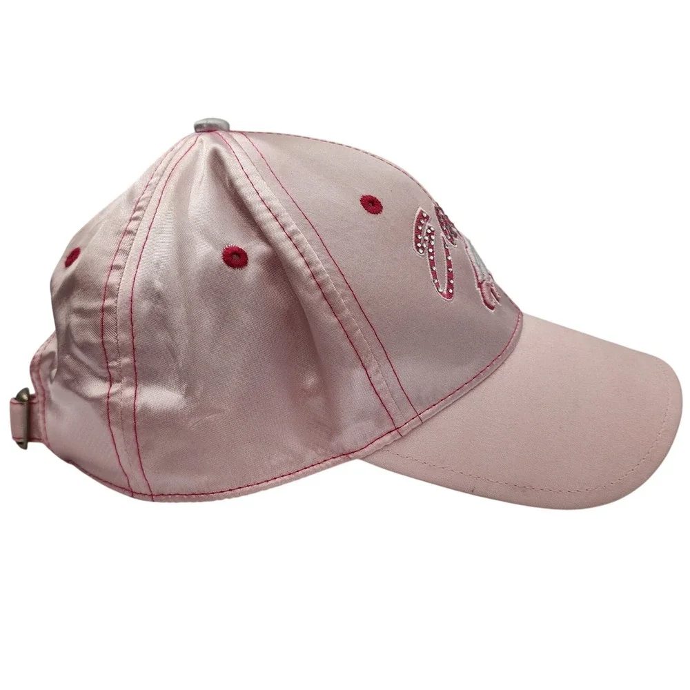 Reebok Philadelphia Eagles NFL Womens Pink Satin Rhinestone Adjustable Hat Cap
